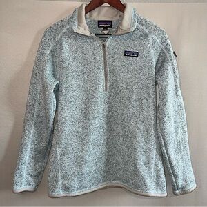Patagonia Women’s Better Sweater 1/4 Zip Fleece Pullover - Medium Blue/Grey